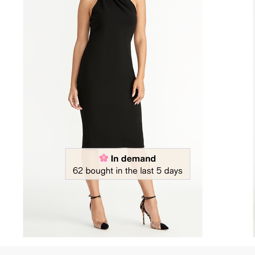 Rachel Rachel Roy Black One-Shoulder Midi Dress